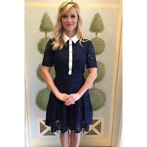 Draper James Meadow Navy Lace Dress Size 6